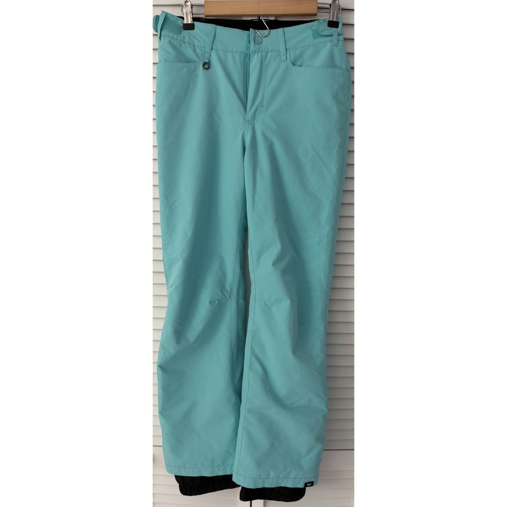 Roxy Insulated Snow Pants GIRLS Sz 16 XXL DryFlight Aqua Adjust Waist Ski Board